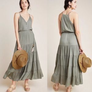 Anthropologie Dolan Left Coast Emmaline Tiered Maxi Dress,